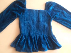 Blue Velvet Top- New🏷️