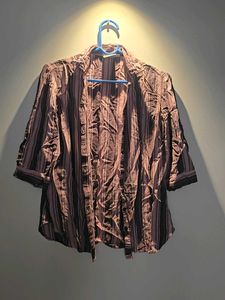 Striped Button-Up Shirt