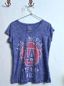 LA Team Tee - Blue/Red Graphic