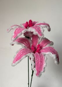 Wild pink Lilies 🌷Pipe cleaner flower