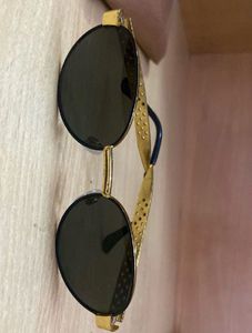 Pushpa Style~ Rayban Black Gold Oval Shades-Unisex