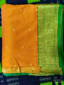 Women&#39;s Beautiful Orange Colour Saree