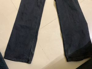 Black Wide Leg Denim Jeans