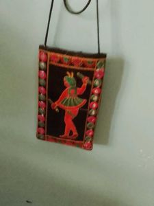 Embroidered Folk Art Crossbody Bag