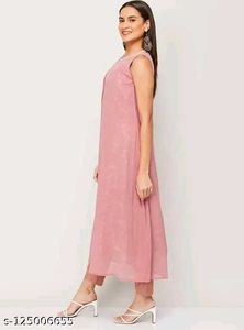 Peach Sleeveless Kurta