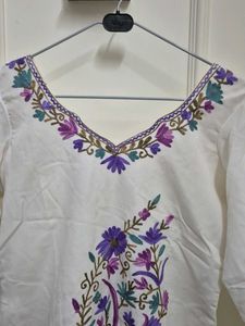 Kashmiri White Kurta