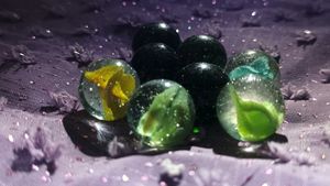 Vintage Glass Marbles - Set of 8
