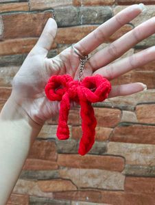 Crochet Bow Keychain