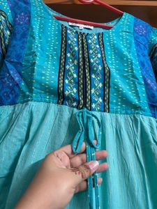 Boho Turquoise Chic kurta Dress