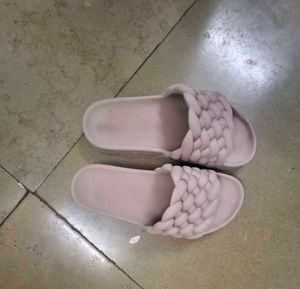 Dusty Pink Comfy Braided Slides