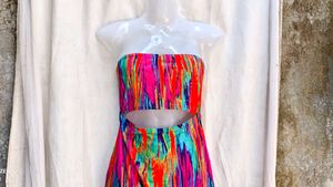 3281. Vibrant Cutout Bodycon Mini Dress