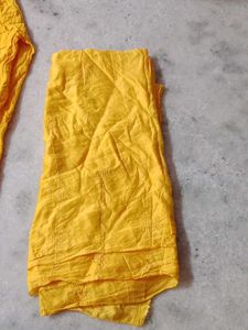 Yellow Embroidered Kurti Dress