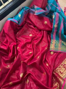 Stylish maroon saree