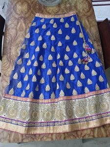 Royal Blue Lehenga With Chunni+blouse