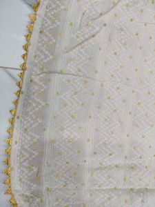Cotton White saree