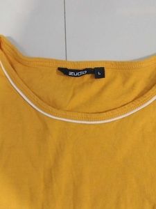 Mustard Yellow Zudio T-Shirt - Casual &amp; Comfy