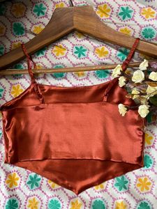 Berrylush Satin Shoulder Strap Top❤️