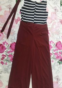 Vibrant Burgundy Jumpsuit