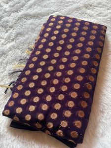 Elegant Purple Banarasi Saree
