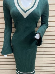 Green Vneck Dress