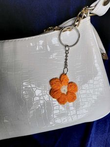 Flower bag charm and keychain