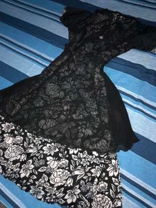 Black Cute Layerd Dress