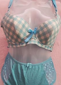 Blue Bara Panty Set