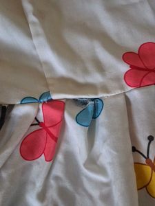 Butterfly Print Ruffle Sleeve Dress