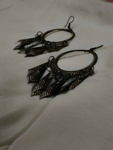 Boho Style Dome Jhumkas with Hoop Base