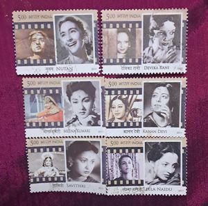 Set Of 6 Stamps: Yesteryears Actresses