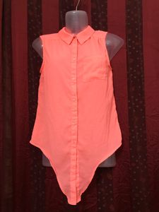 Mim Orange Sleeveless Top