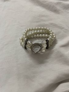 White Pearl Bracklet For Women