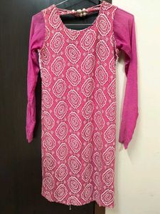 Pink &amp; White Dress