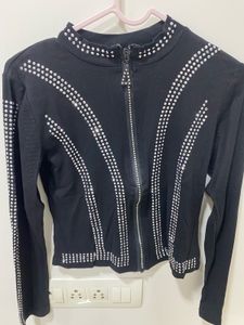 Black Rhinestone Co-ord Set