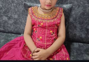 Cute Pink Kids Ethnic Dress