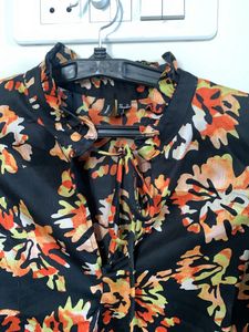 Vero moda Floral Print Tie-Neck Blouse