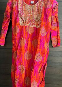 Pink &amp; Orange Printed Tunic