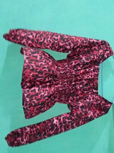 Pink &amp; Black Animal Print Top