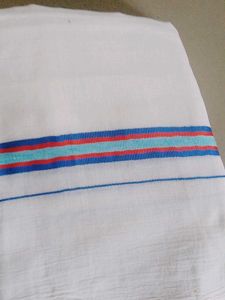 Classic White Striped Dhoti