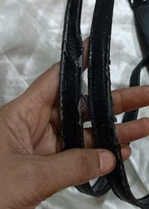 Guess Black Patent Leather Tote Bag