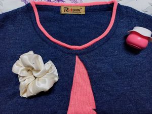 Bluepink Starry Woolen Bodycon Dress 👗✨