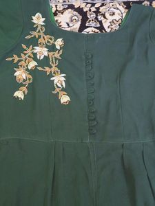 Beautiful Dark And Light Green Dress 👗