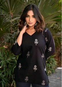 Floral Print Rayon Kurta For Women