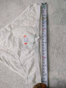 White Cotton Briefs 💚