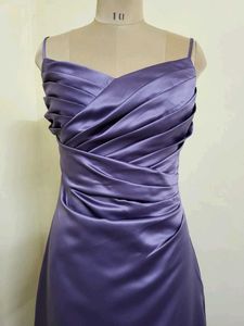 Purple Satin Gown