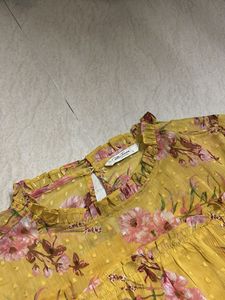 Floral Print Yellow Top