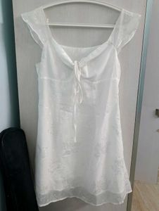 WHITE FAIRY LACE UP Dress