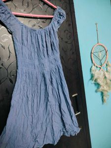 Off Shoulder Dusty Blue Dress Westside
