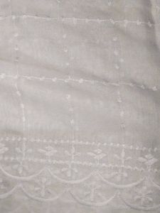White Embroidered Fabric