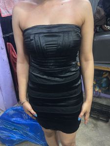 Satin Strapless Mini Dress